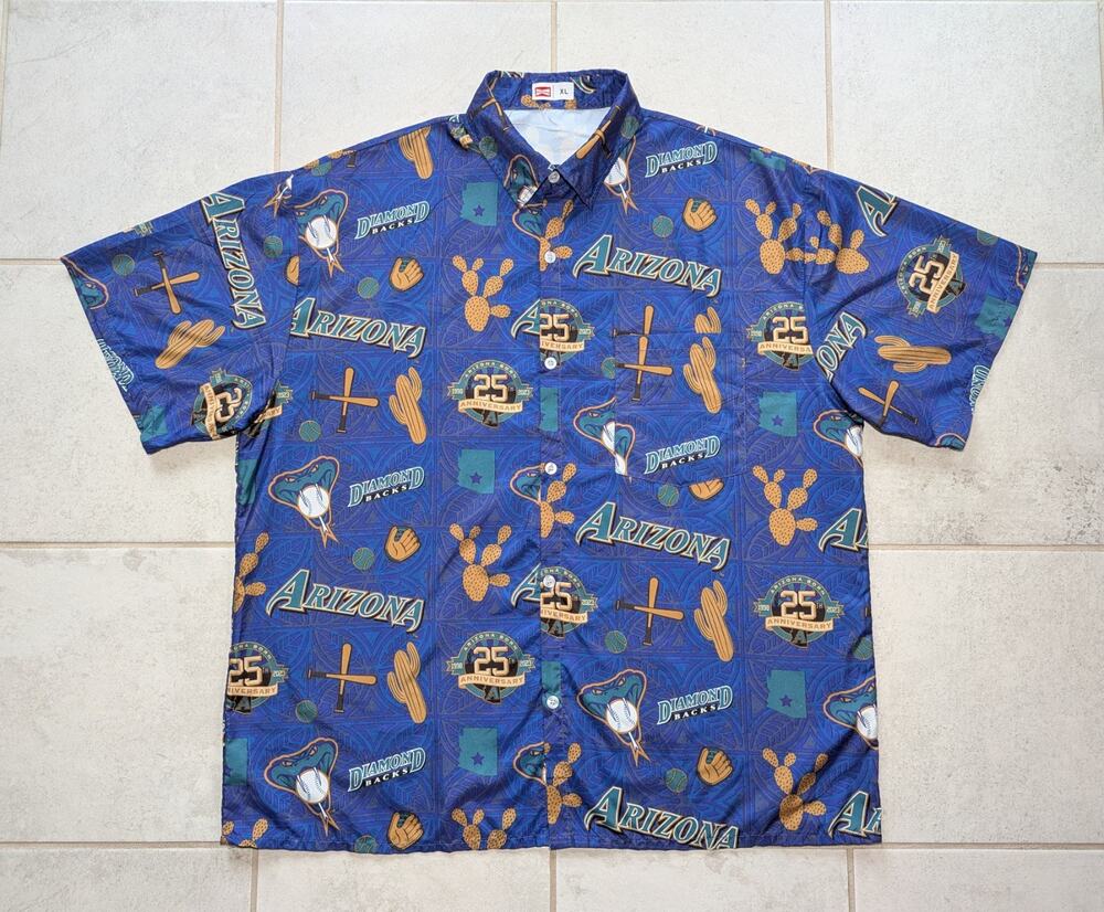 Arizona Diamondbacks Men's XL 25th Anniversary Hawaiian Button Shirt
